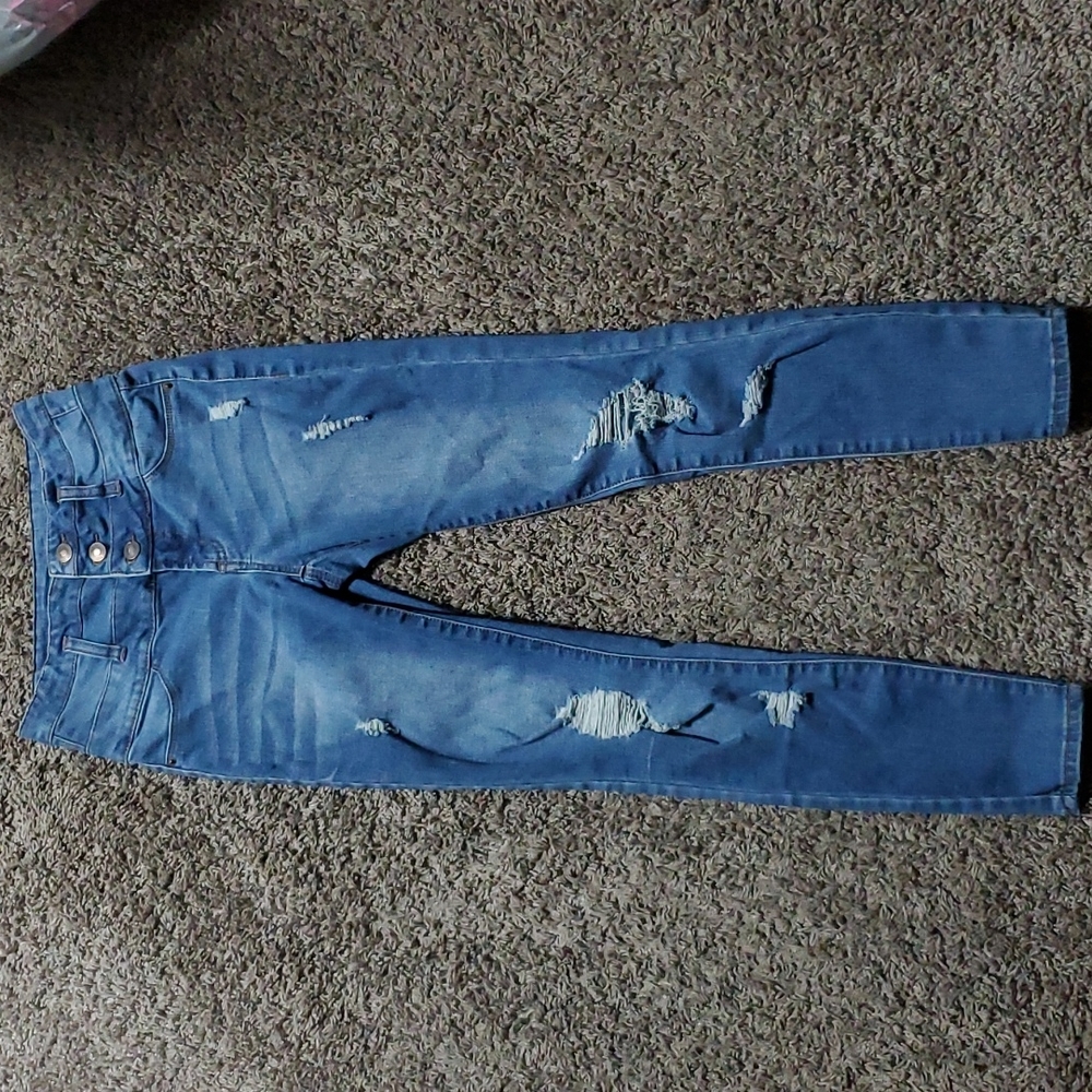 Rue21 distressed high rise ankle jegging size 0